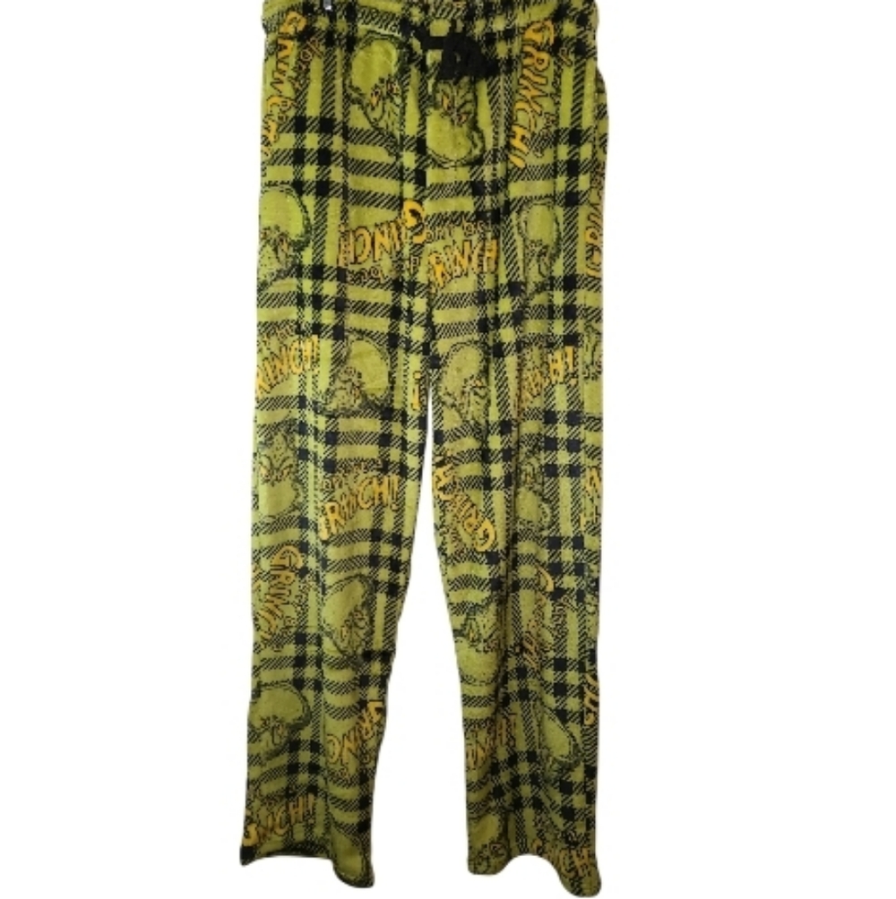 Dr. Seuss Mens Grinch Pajama PJ Fleece Set - T-shirt & Pants NEW - Picture 4 of 4